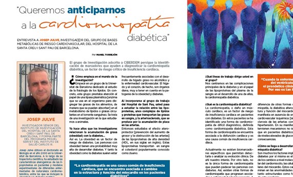 Josep Julve: “Queremos anticiparnos a la cardiomiopatía diabética”