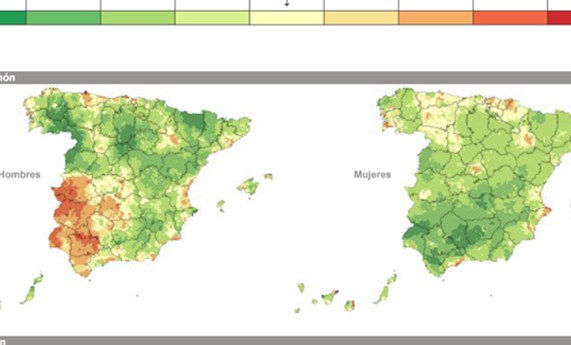 Investigadores del CIBERESP dibujan el mayor mapa del cáncer en España Investigadores del CIBERESP dibujan el mayor mapa del cáncer en España